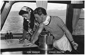 Jean Simmons and Donald Houston on location Jean Simmons and Donald Houston on location