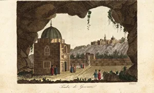 Jeremiah's cave or grotto, Jerusalem, 1800s Jeremiah's cave or grotto, Jerusalem, 1800s
