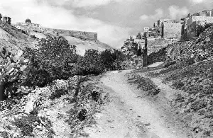 View of Jerusalem and Silwan, Print 1920s