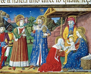 Jesus is shown to the Three Kings. Codex of Predis (1476). I Jesus is shown to the Three Kings. Codex of Predis (1476). I