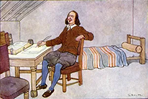 John Bunyan in Prison writing The Pilgrim's Progress John Bunyan in Prison writing The Pilgrim's Progress