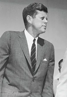 <b class=qtipBold><figcaption>John F. Kennedy</figcaption></b><br>Close-up of President Kennedy at US Army Missile Command, 1962 Date: 1962<br><em>© Mary Evans / National Archives</em> John F. Kennedy
