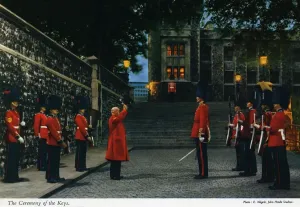 Tower Of London Prints: The Ceremony of the Keys, Tower of London Print 1960s