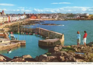 County Londonderry Prints: The Harbour and Promenade, Portstewart Print, N. Ireland