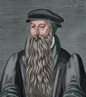 John Knox (1514-1572). Engraving. Colored John Knox (1514-1572). Engraving. Colored