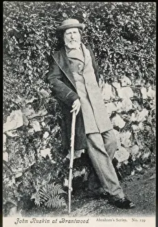 Prints of JOHN RUSKIN English art critic and writer At Brantwood Date: 1819 - 1900 Abraham Hume Prints: John Ruskin English art critic Print