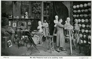 John Tussaud in studio 1905 John Tussaud in his studio 1905 John Tussaud in studio 1905 John Tussaud in his studio 1905