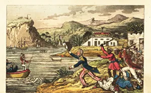 Johnny in the West Indies pursued by a black squadron Johnny in the West Indies pursued by a black squadron