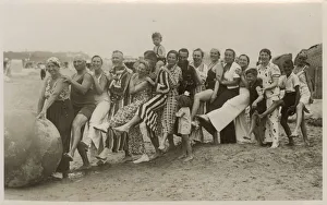 Inflatable Gallery: A very jolly group playing with a huge ball on the beach