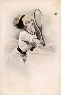 A Jolly Tennis girl volleys home another winner A Jolly Tennis girl volleys home another winner