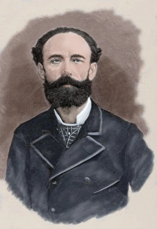 Jose Maria Casado del Alisal (1832-1886). Engraving. Colored Jose Maria Casado del Alisal (1832-1886). Engraving. Colored