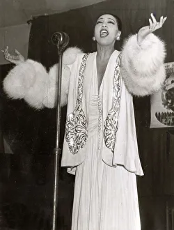 Josephine Baker singing to British Factory Workers Josephine Baker singing to British Factory Workers
