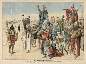 <b class=qtipBold><figcaption>Journey of the Magi</figcaption></b><br>THE NATIVITY The Magi and their entourage admire how brightly the Star shines even in broad daylight<br><em>© Mary Evans Picture Library</em> Journey of the Magi