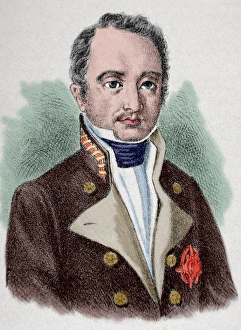 Juan Claros. 18th century. Engraving. Colored Juan Claros. 18th century. Engraving. Colored