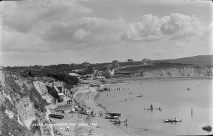 English Coastal Scene Prints: Scenic View of Freshwater Bay