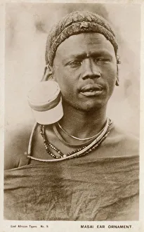 Images Dated 10th March 2011: Kenya - Masai man with extended earlobe