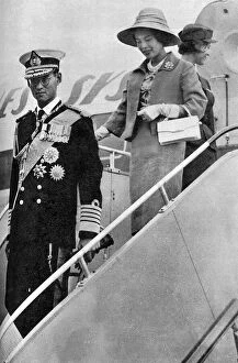 Gatwick Airport Gallery: King Bhumibol Adulyadej and Queen Sirikit of Thailand