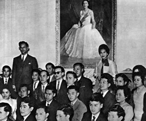 King Bhumibol and Queen Sirikit of Thailand in New Zealand