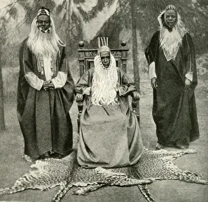 King of Bunyoro and two chiefs, Western Uganda, East Africa King of Bunyoro and two chiefs, Western Uganda, East Africa