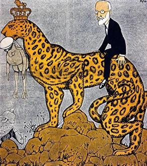 King Constantine of Greece as a leopard ridden by Venizelos King Constantine of Greece as a leopard ridden by Venizelos