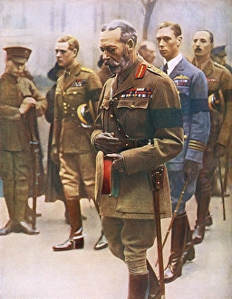 King George V and others at first Armistice anniversary King George V and others at first Armistice anniversary