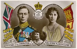 The Queen Mother Gallery: King George VI - Coronation Souvenir Postcard
