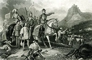 King Henry V naming the Battle of Agincourt, France King Henry V naming the Battle of Agincourt, France