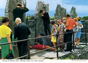 kissing the Blarney Stone, Blarney Castle, Co.Cork