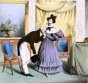 Attentions Gallery: Kissing the hand(19th century)