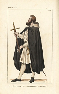 Knight Templar squire or servant brother, 12th century Knight Templar squire or servant brother, 12th century