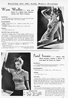 Knitting for the long winter evenings, 1943 Knitting for the long winter evenings, 1943