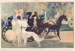 La Route Aux Courses by Edmund Blampied La Route Aux Courses by Edmund Blampied