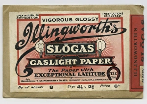 Label on an envelope, Illingworths photographic paper Label on an envelope, Illingworths photographic paper