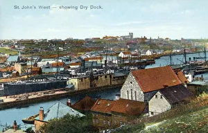 Labrador province, Newfoundland, Canada - St John's West - showing the dry dock. Date Labrador province, Newfoundland, Canada - St John's West - showing the dry dock. Date