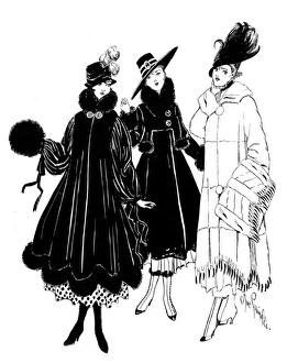 Three ladies coats, 1915 Three ladies coats, 1915