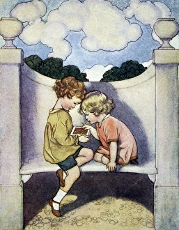 <b class=qtipBold><figcaption>Ladies First</figcaption></b><br>Illustration by Susan Beatrice Pearse showing an outdoor garden scene of a young boy offering a chocolate to a little girl. Susan Pearse was a regular contributor to the Sphere and other ILN titles. Her illustrations in childrens' books and on posters (including the Start-rite shoes children still in use today) recall the style of Mabel Lucie Attwell and Honor Bishop.<br><em>© Mary Evans Picture Library 2015 - https://copyrighthub.org/s0/hub1/creation/maryevans/MaryEvansPictureID/10215518</em> Ladies First
