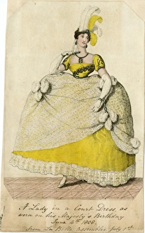 Lady in court dress worn on the Kings birthday Lady in court dress worn on the Kings birthday