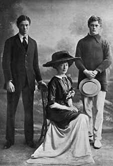 Hostesses Gallery: Lady Desborough with her sons, Julian and Billy