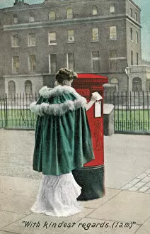 Posts Gallery: Lady Posts Letter 1906
