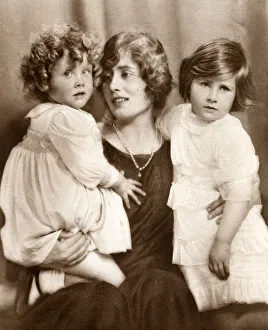 Lady Rose Leveson-Gower with her children Lady Rose Leveson-Gower with her children