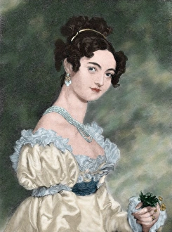 Lady Selina Meade (1797-1872). Engraving. Colored Lady Selina Meade (1797-1872). Engraving. Colored