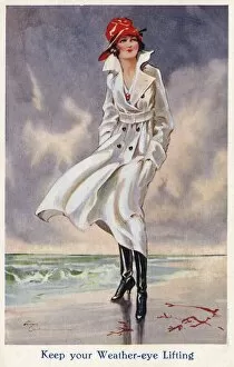 Water Proof Gallery: Lady walking along the seashore