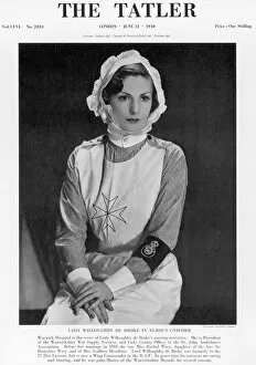 Activities Gallery: Lady Willoughby de Broke in a nurses uniform
