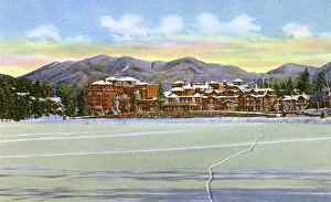 1940 Collection: Lake Placid, N.Y. USA - View across Mirror Lake - Winter