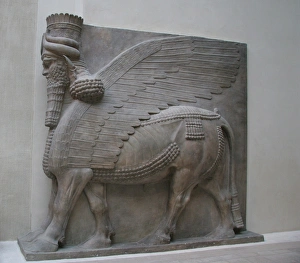 Lamasu or Bull-man. Reliefs from Sargon IIs Palace. Dur-Sha Lamasu or Bull-man. Reliefs from Sargon IIs Palace. Dur-Sha