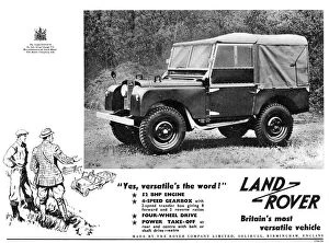 Motor Gallery: Land Rover advertisement, 1953