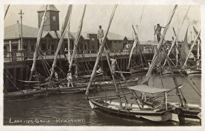 Landing stage, Kiamari, Karachi, British India Landing stage, Kiamari, Karachi, British India