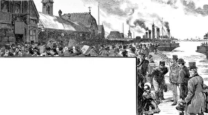 The Landing Stage at Liverpool Docks, 1884 The Landing Stage at Liverpool Docks, 1884