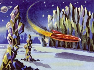 <b class=qtipBold><figcaption>Landing on Venus</figcaption></b><br>Space Rocket Lands on Venus<br><em>© Mary Evans Picture Library</em> Landing on Venus
