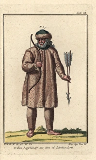 Laplander wearing clothes and hat of fine fur, 16th century Laplander wearing clothes and hat of fine fur, 16th century
